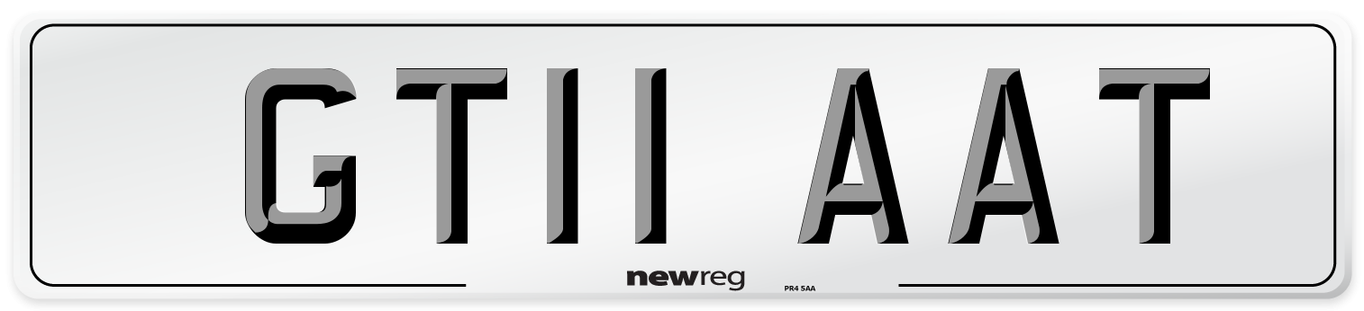 GT11 AAT Number Plate from New Reg